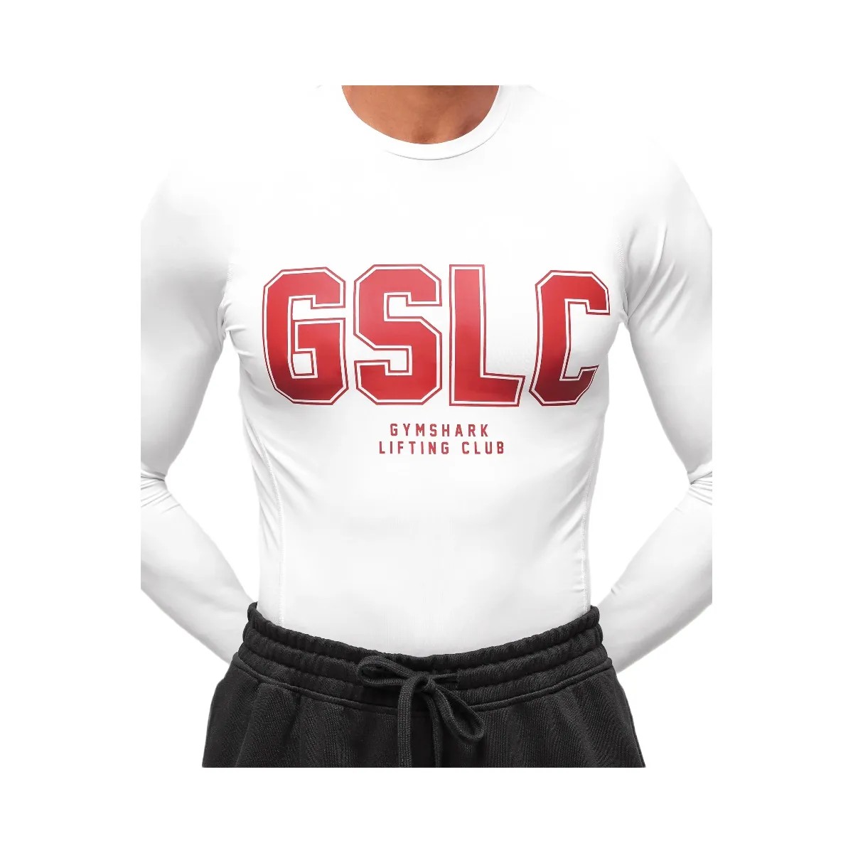 Gymshark GSLC Baselayer Long Sleeve T-Shirt - White - HypeFly India View 3
