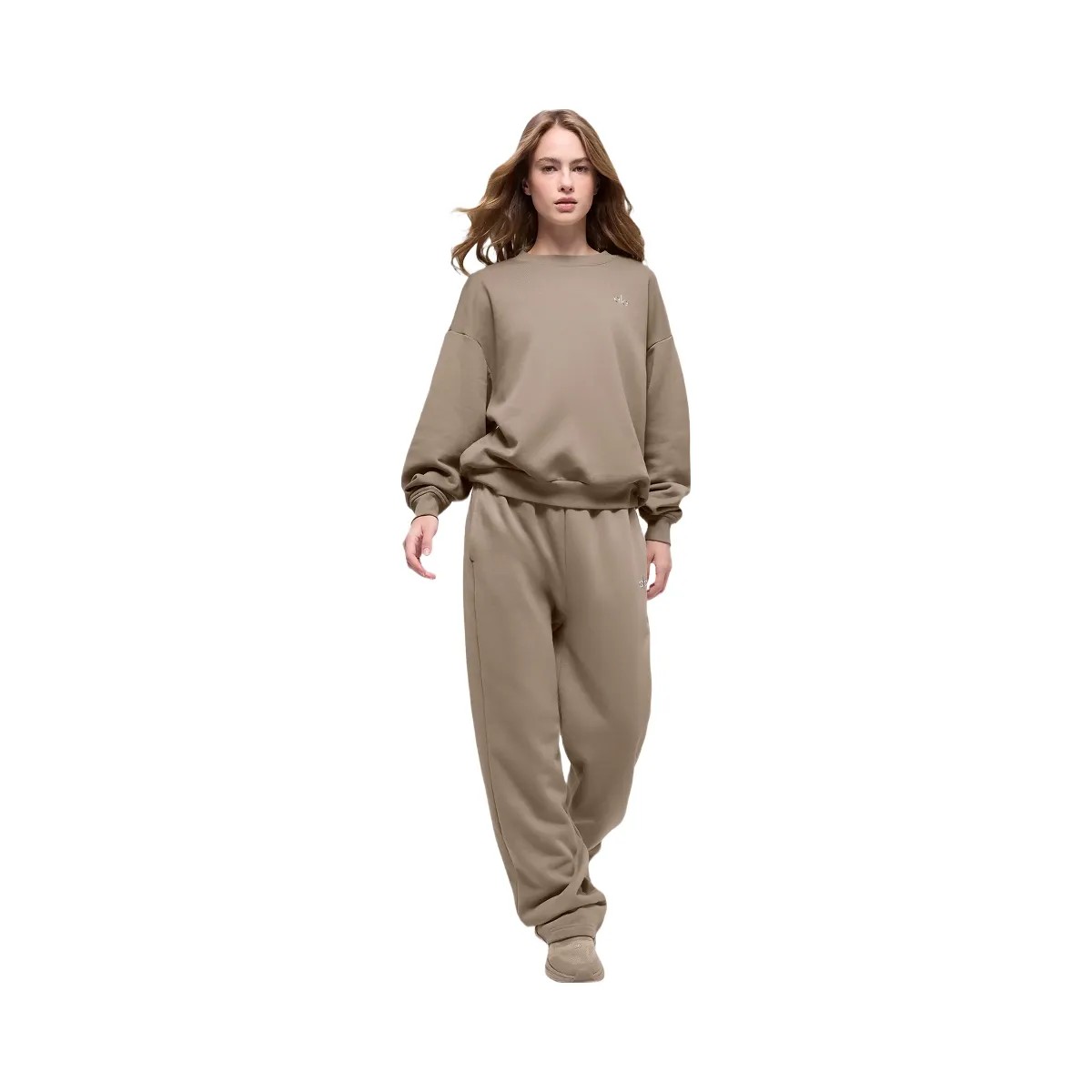 Alo Women's Accolade Crew Neck Pullover - Gravel - HypeFly India View 2