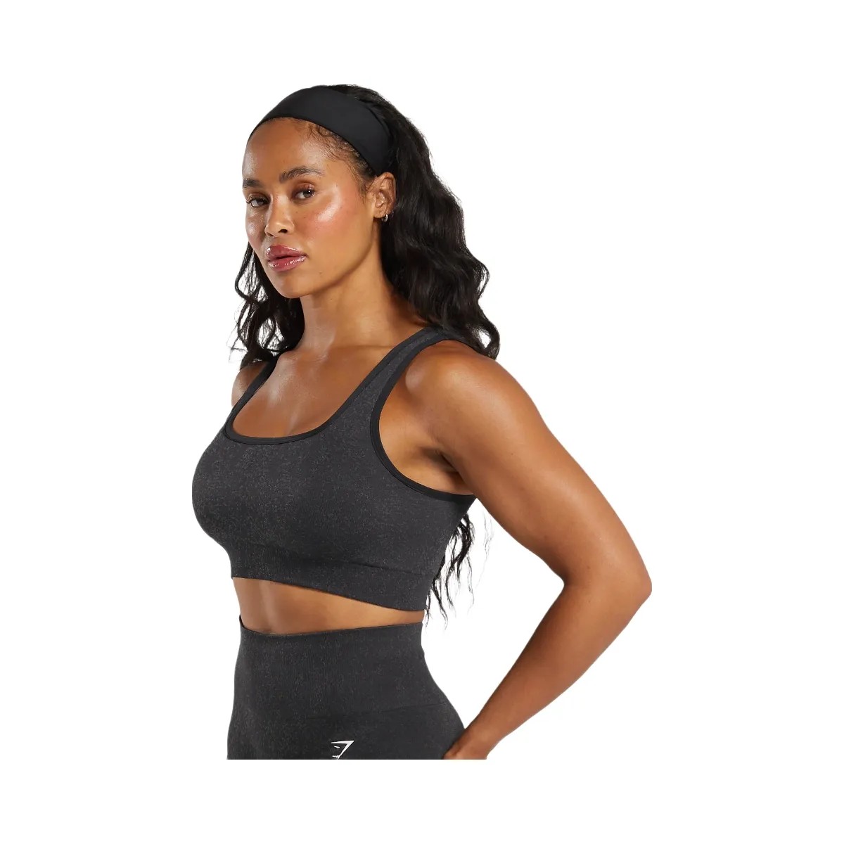 Gymshark Adapt Fleck Sports Bra - Black/Smokey Grey - HypeFly India View 3