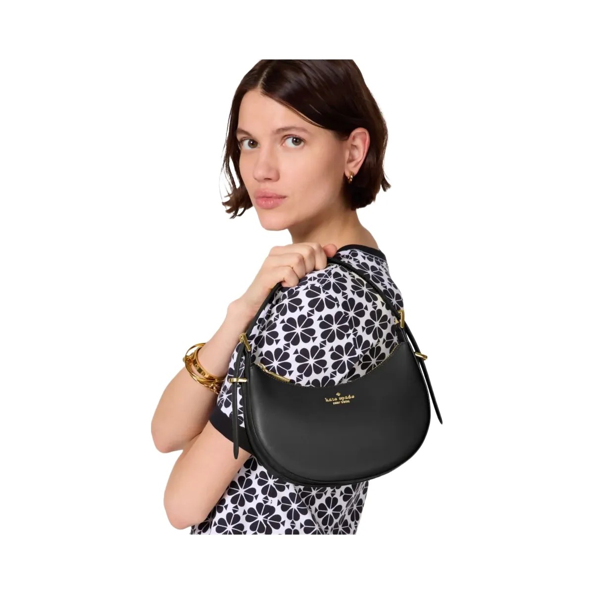 Kate Spade Nova Crescent Shoulder Bag Black - HypeFly India View 2