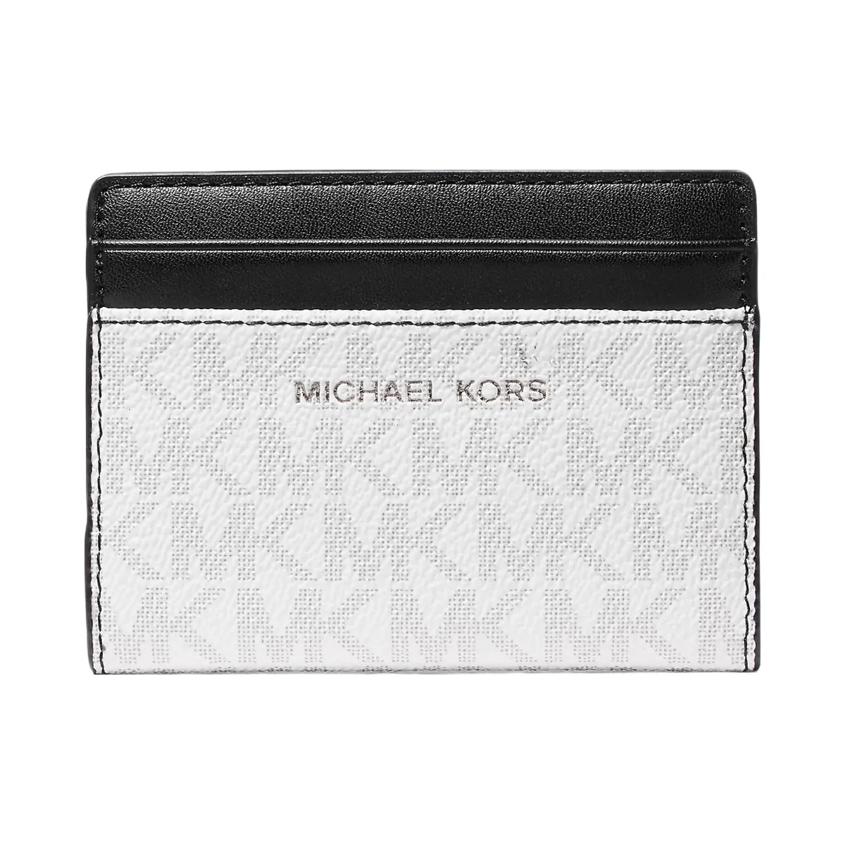 Michael Kors Cooper Signature Logo Bi-Fold Wallet Bright Wht - HypeFly India View 1