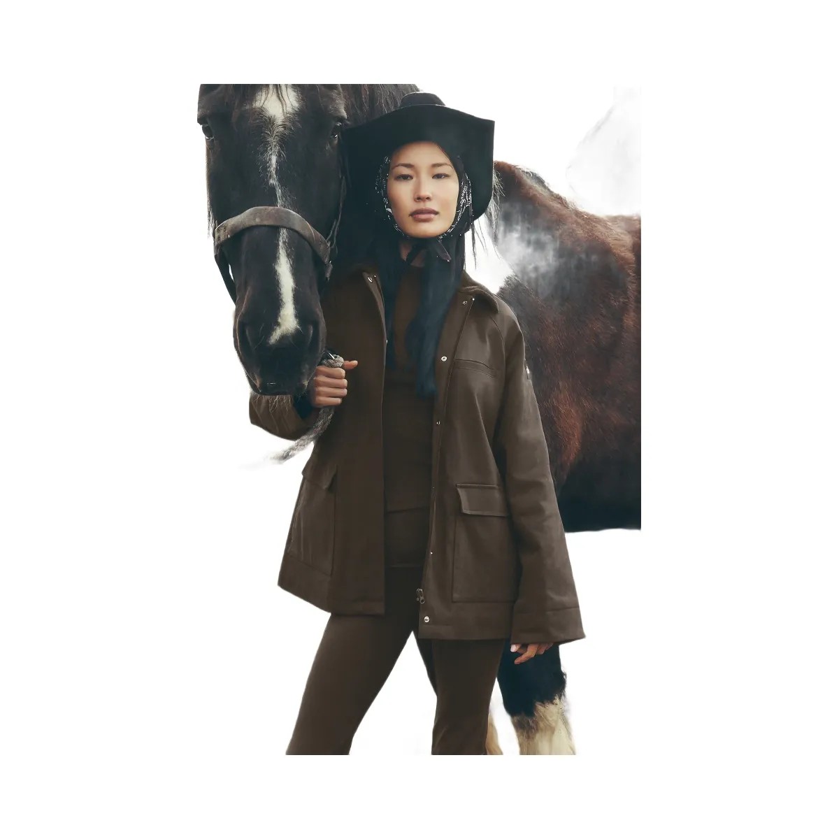 Alo Women's Twill Barn Jacket - Espresso - HypeFly India View 6