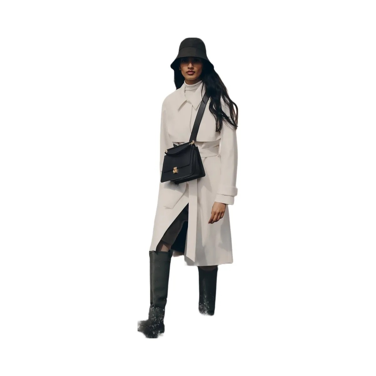 Polene Numero Sept Textured Black - HypeFly India View 4