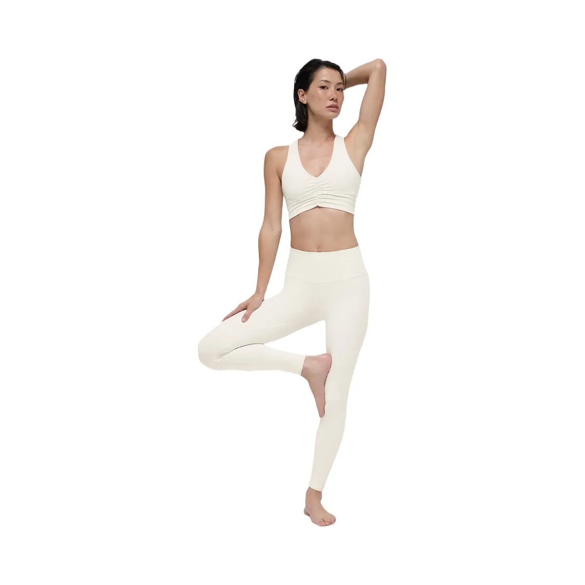 Alo Women's High-Waist Airbrush Legging - Ivory - HypeFly India View 5