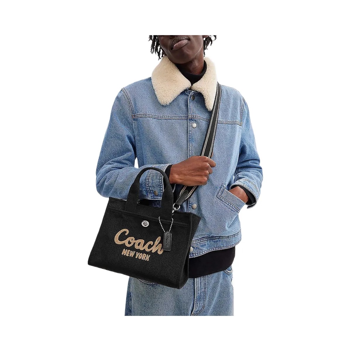 Coach Cargo Tote Bag 26 Canvas-Silver-Black - HypeFly India View 4