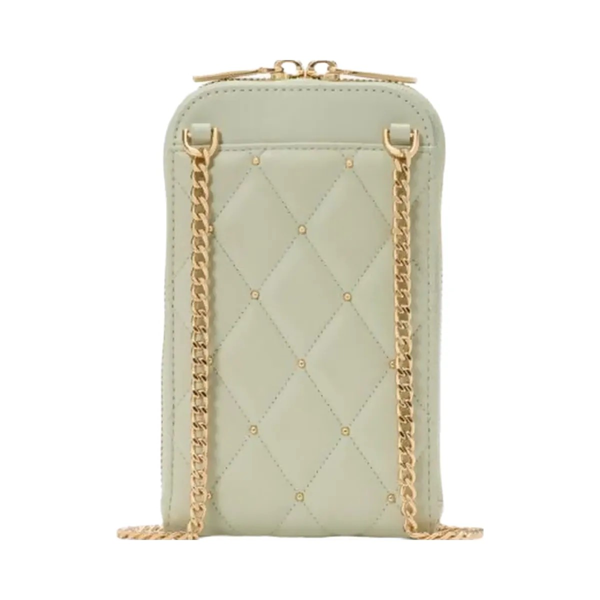Kate Spade Carey Quilted Studded Phone Chain Crossbody Sage Bundle - HypeFly India View 5