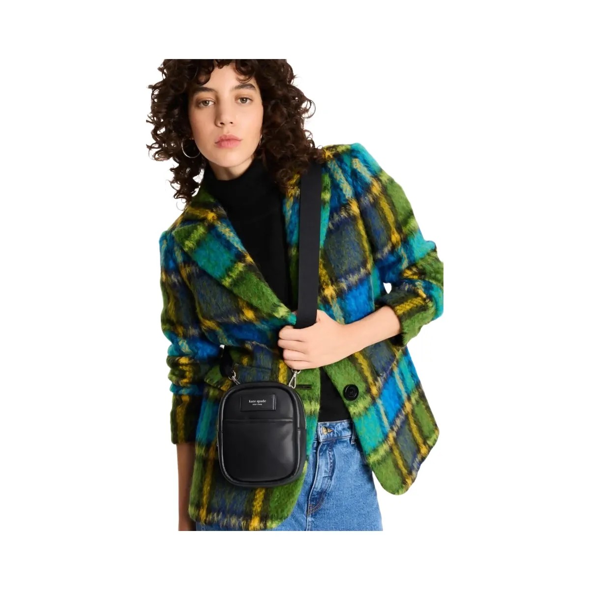 Kate Spade Label Small Convertible Crossbody Black - HypeFly India View 2