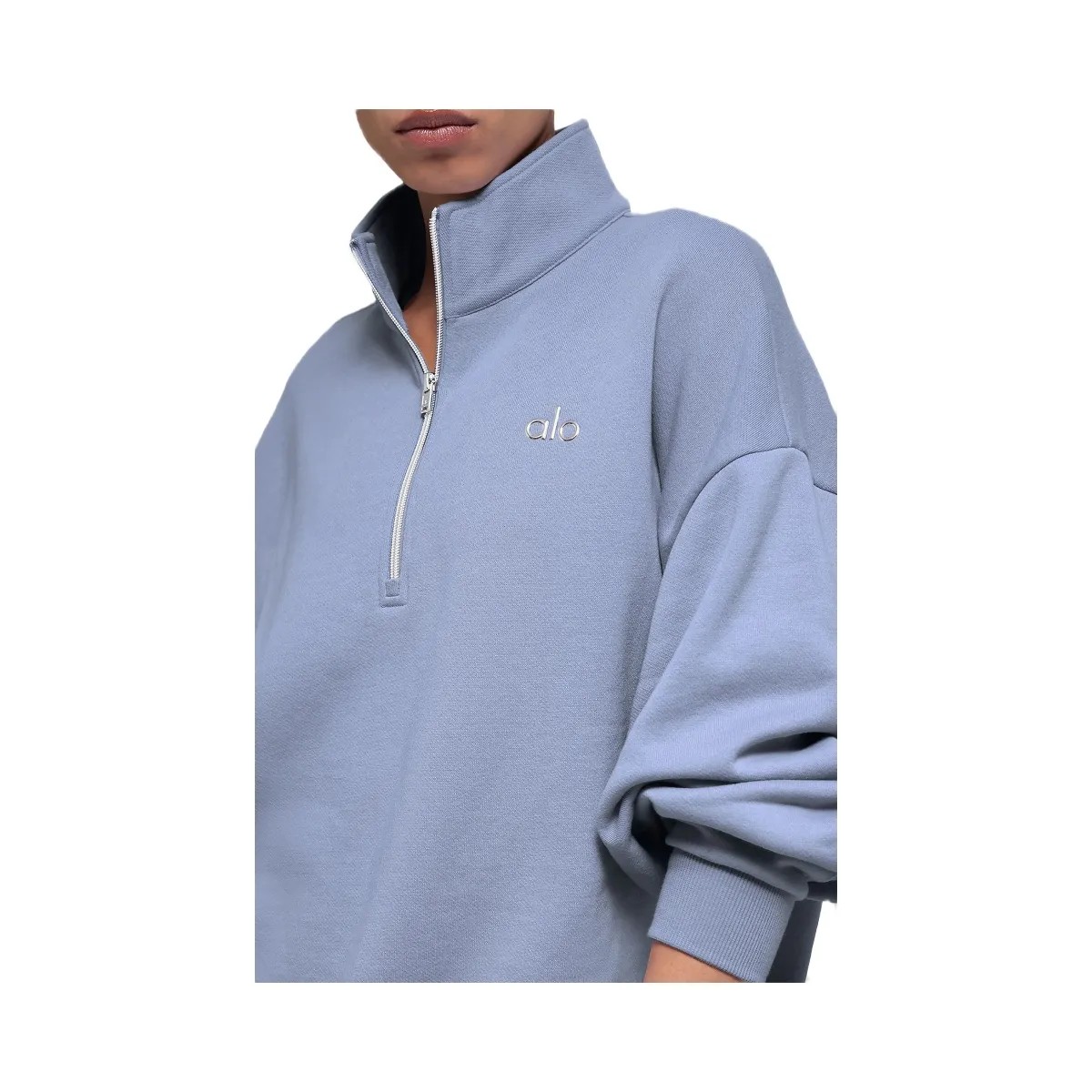 Alo Women's Accolade 1/4 Zip Pullover - Winter Frost - HypeFly India View 3