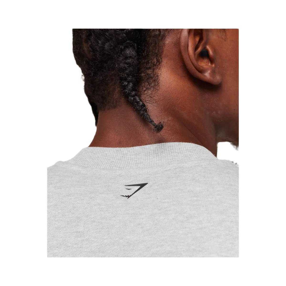 Gymshark Fade Graphic Crew - Light Grey Core Marl - HypeFly India View 6