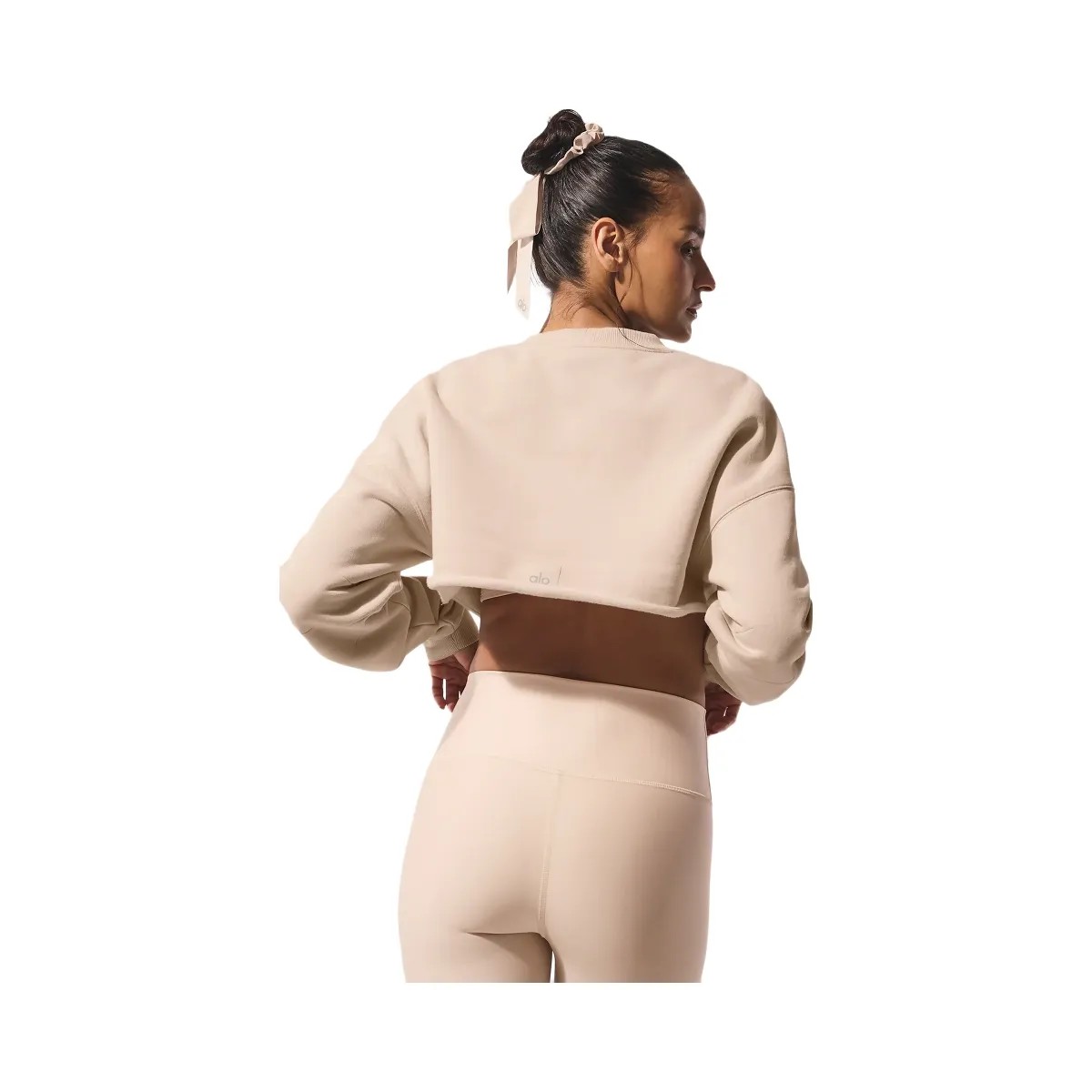 Alo Women's Extreme Cropped Pullover - Macadamia - HypeFly India View 2