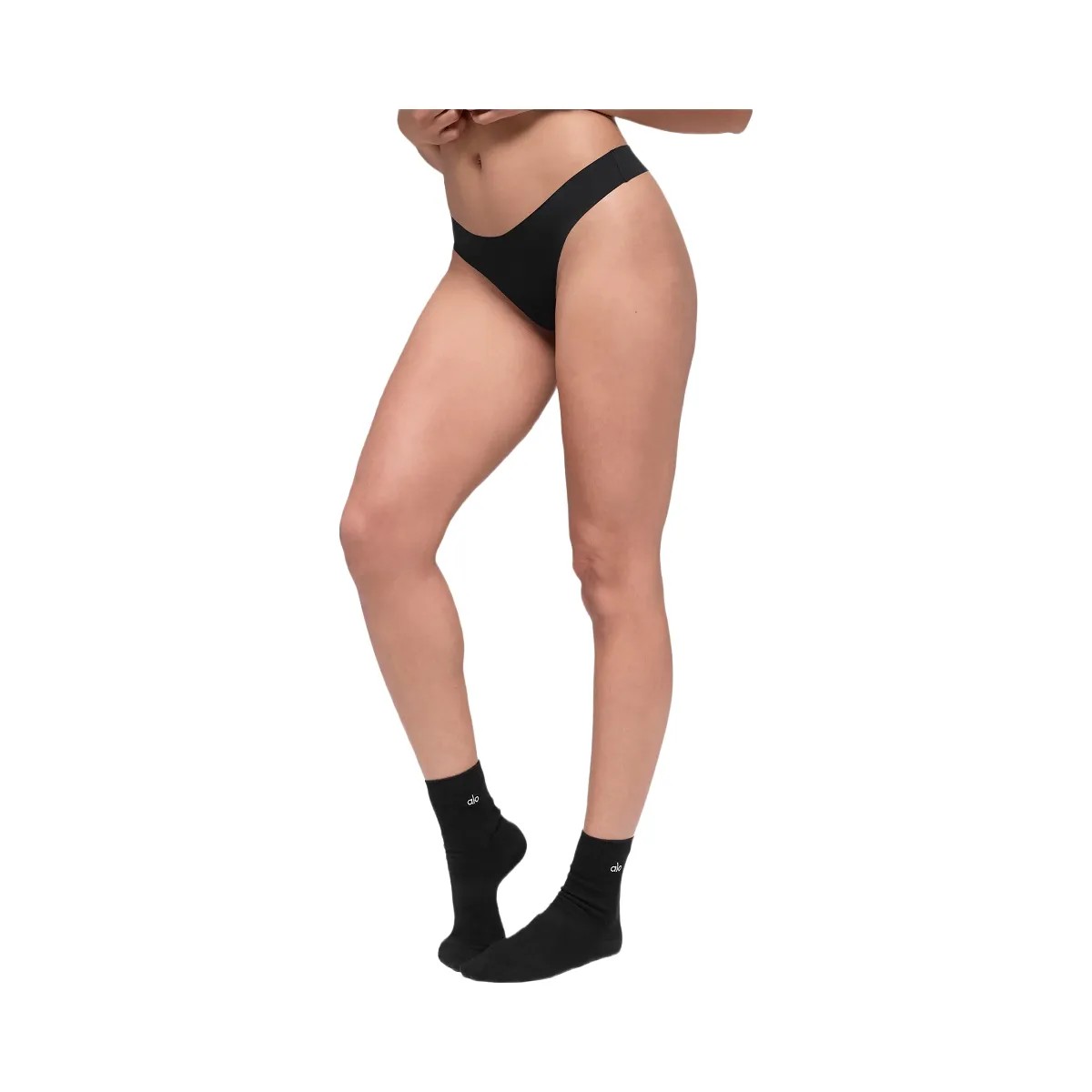 Alo Women's Airbrush Invisible Thong - Black - HypeFly India View 3