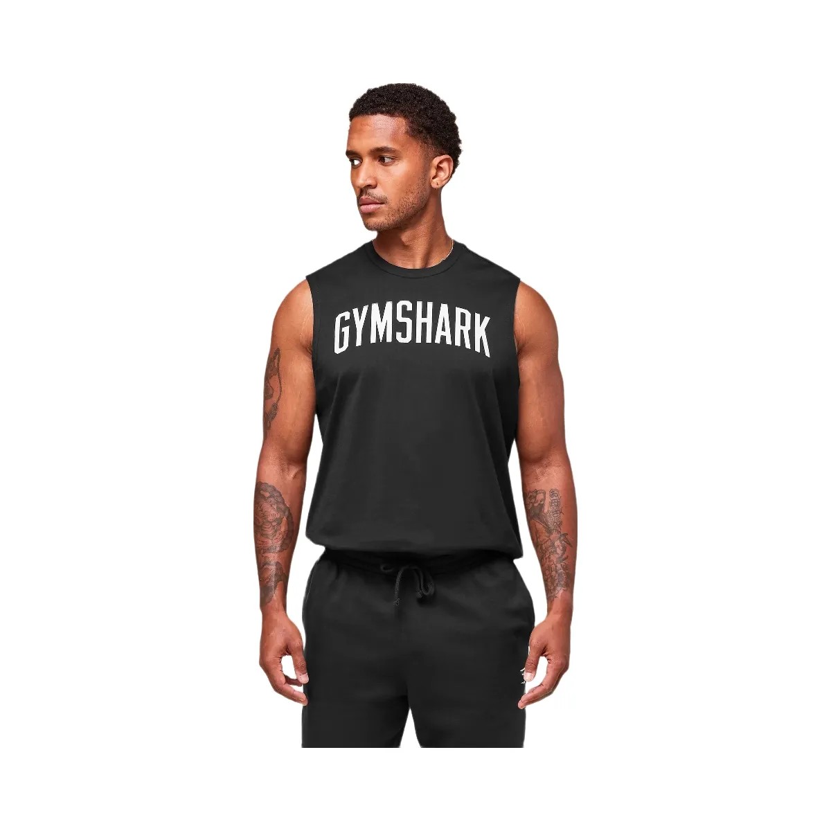 Gymshark Worn Graphic Tank - Black - HypeFly India View 6