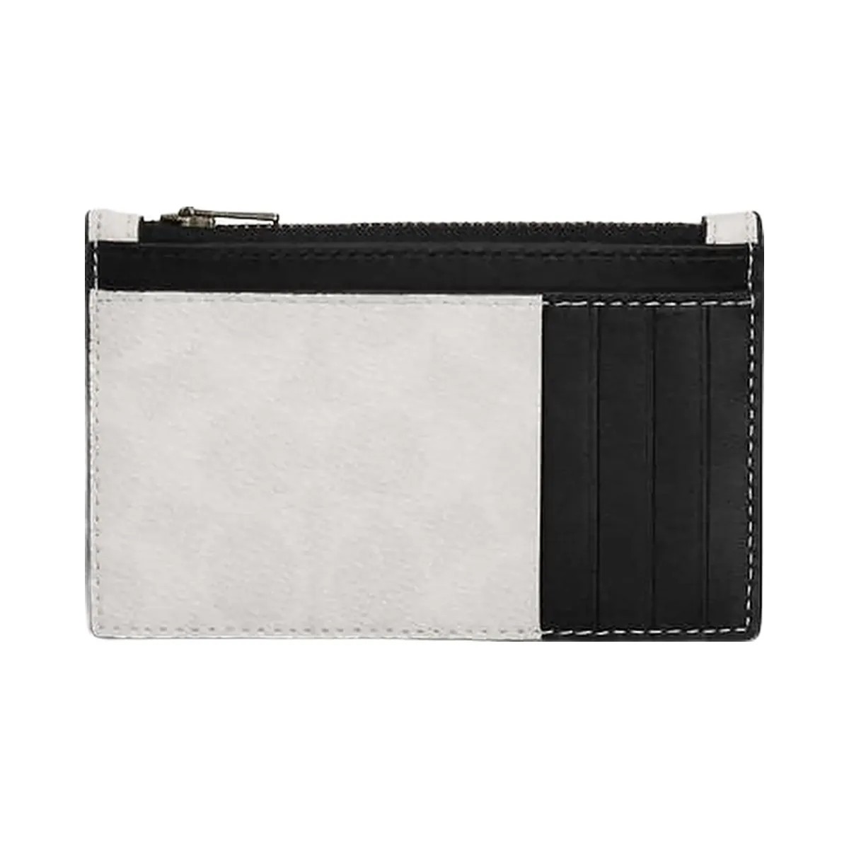 Coach Zip Card Case In Signature Canvas Signature Canvas-Chalk & Black - HypeFly India View 2