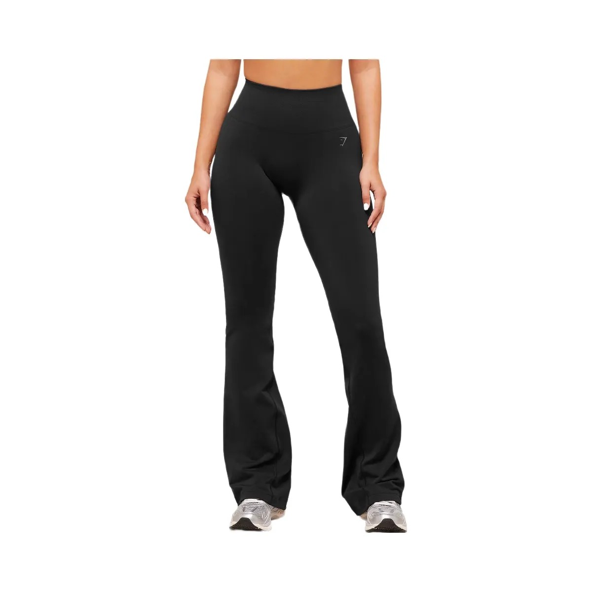 Gymshark Soft Sculpt Flared Leggings - Black - HypeFly India View 1