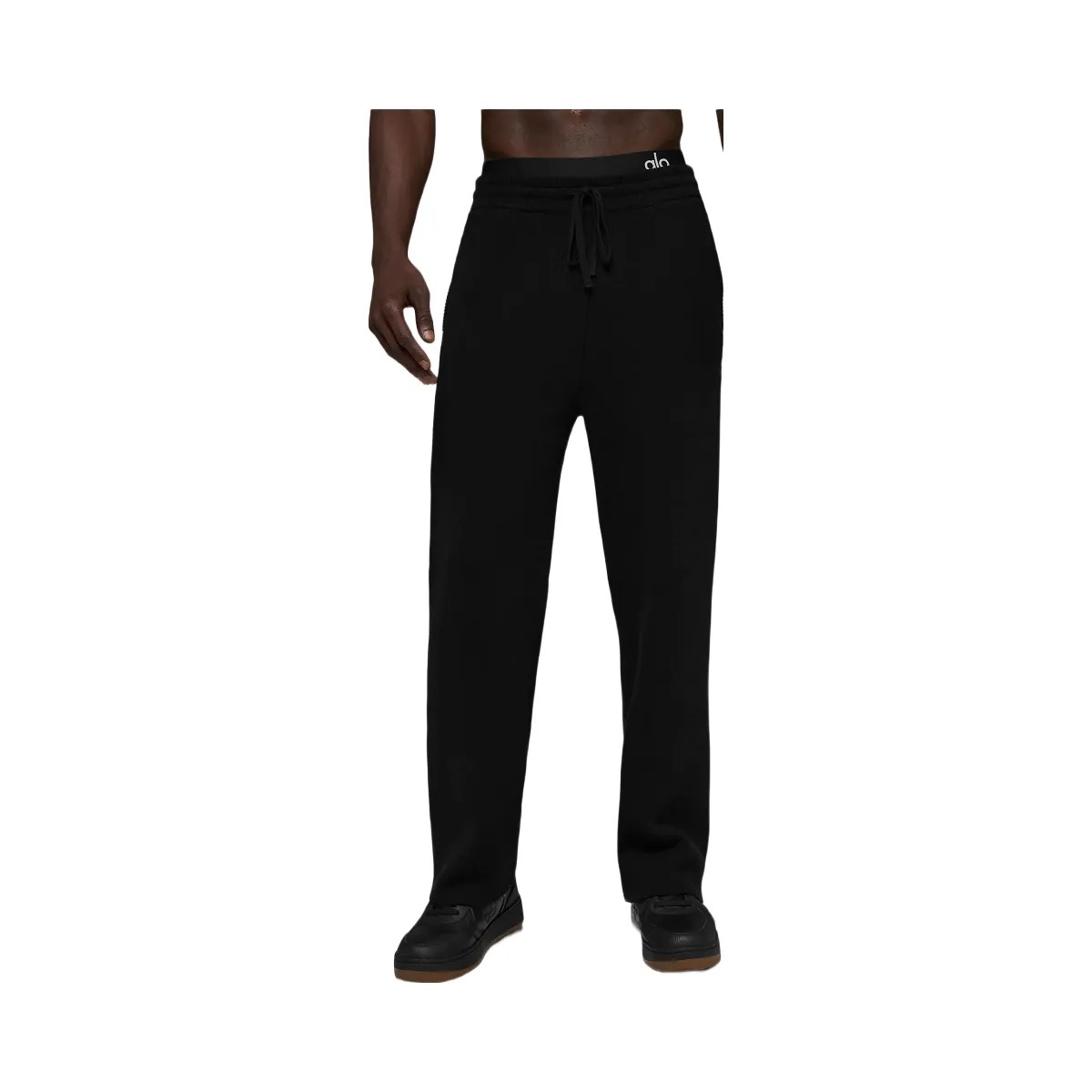 Alo Men's Scholar Straight Leg Sweatpant - Black - HypeFly India View 4