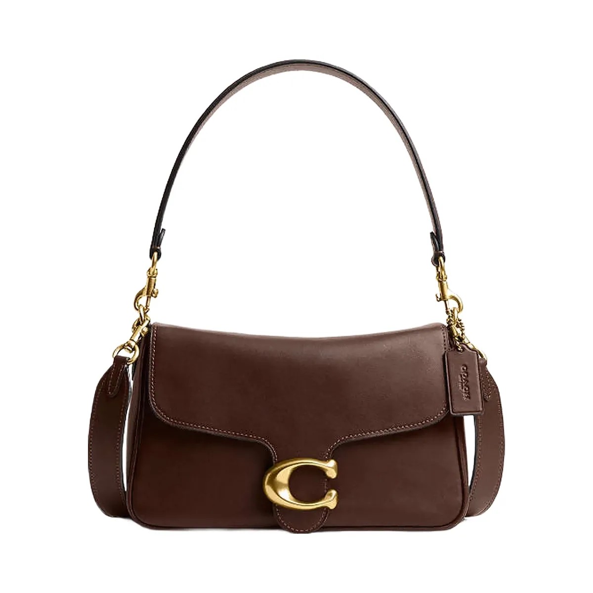 Coach Soft Tabby Shoulder Bag Smooth Leather-Brass-Maple - HypeFly India View 1