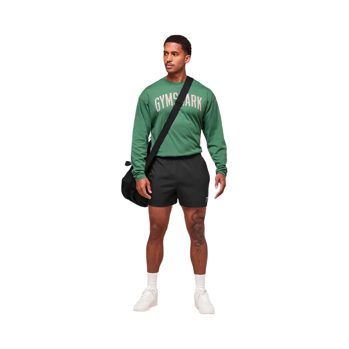 Gymshark Worn Graphic Long Sleeve T-Shirt - Lift Green - HypeFly India View 6