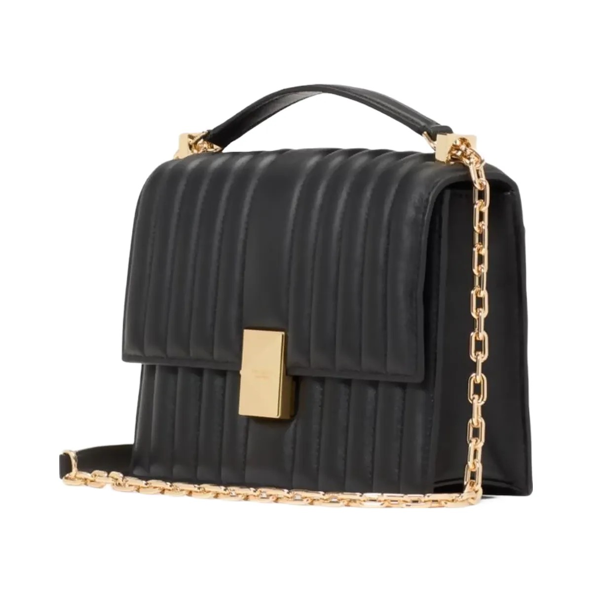 Kate Spade Deco Quilted Chain Shoulder Bag Black - HypeFly India View 1