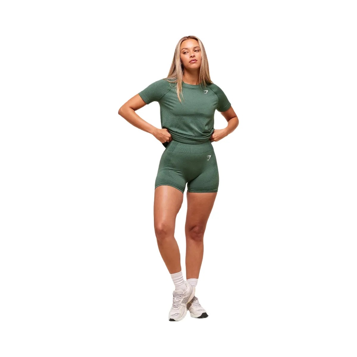 Gymshark Vital Light T-Shirt - Obsidian Green Marl - HypeFly India View 4