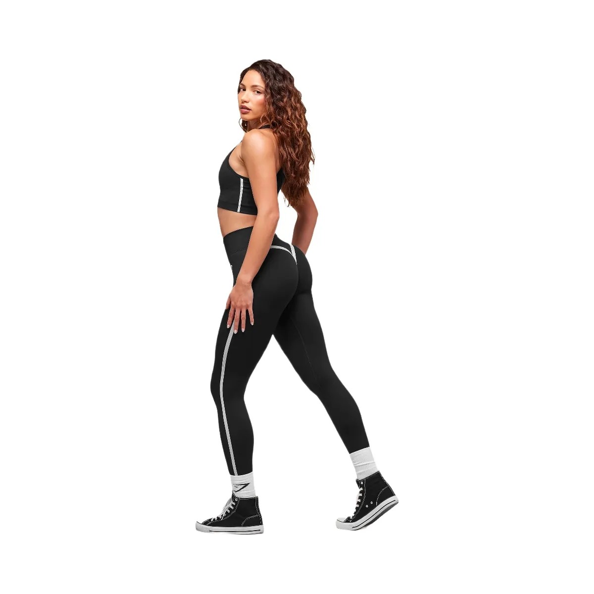 Gymshark Lift Campus Seamless Leggings - Black - HypeFly India View 3