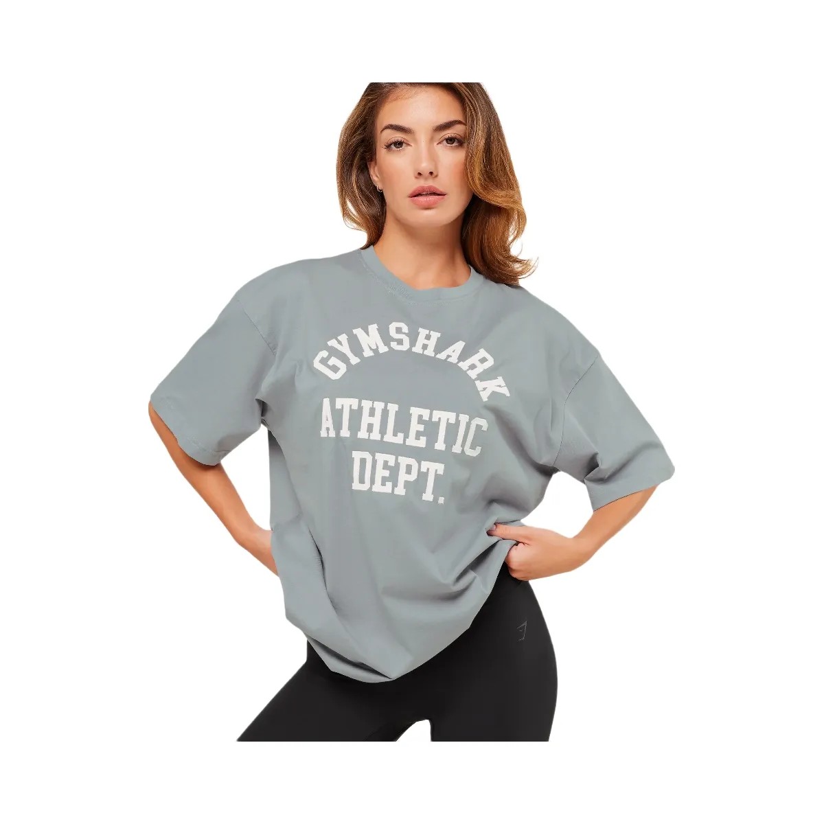 Gymshark Athletic Department Oversized Graphic T-Shirt - Denim Grey - HypeFly India View 3