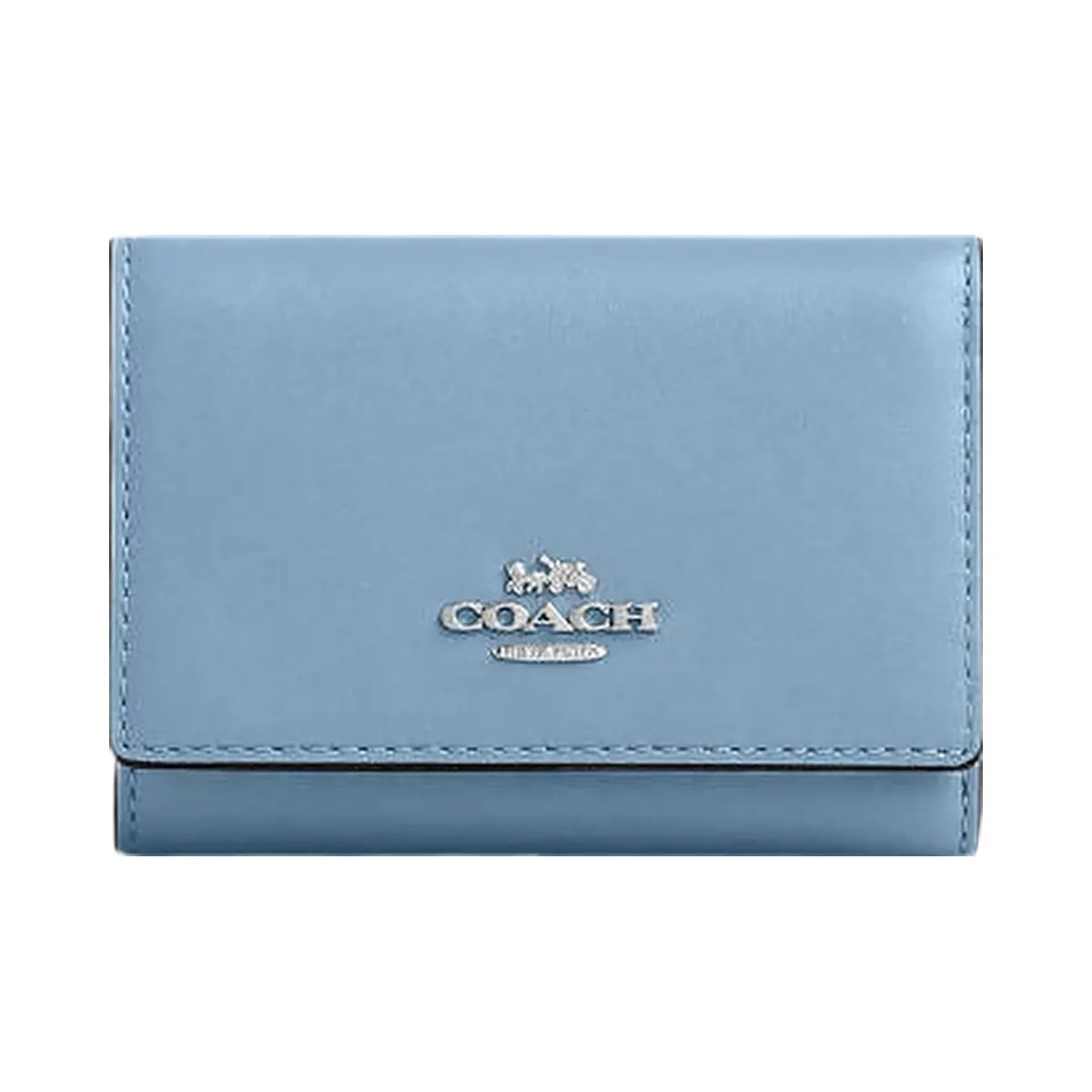 Coach Micro Wallet Smooth Leather-Silver-Pool - HypeFly India View 4