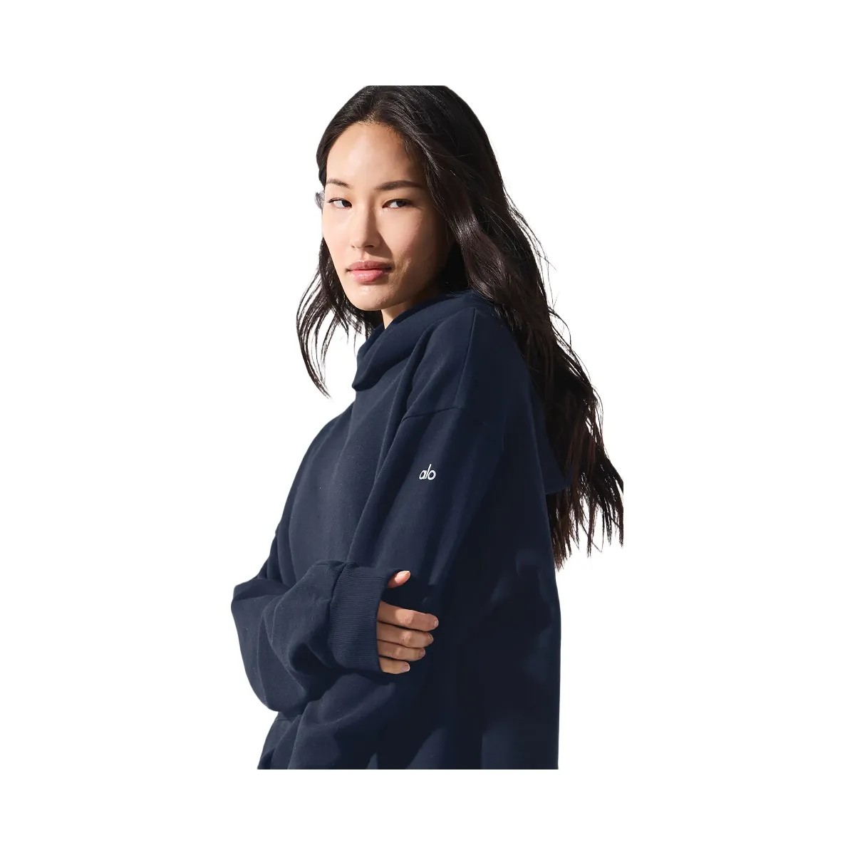Alo Women's Chill Hoodie - Navy - HypeFly India View 4