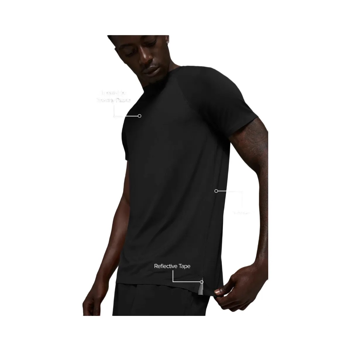 Alo Men's Idol Crewneck Short Sleeve - Black - HypeFly India View 2