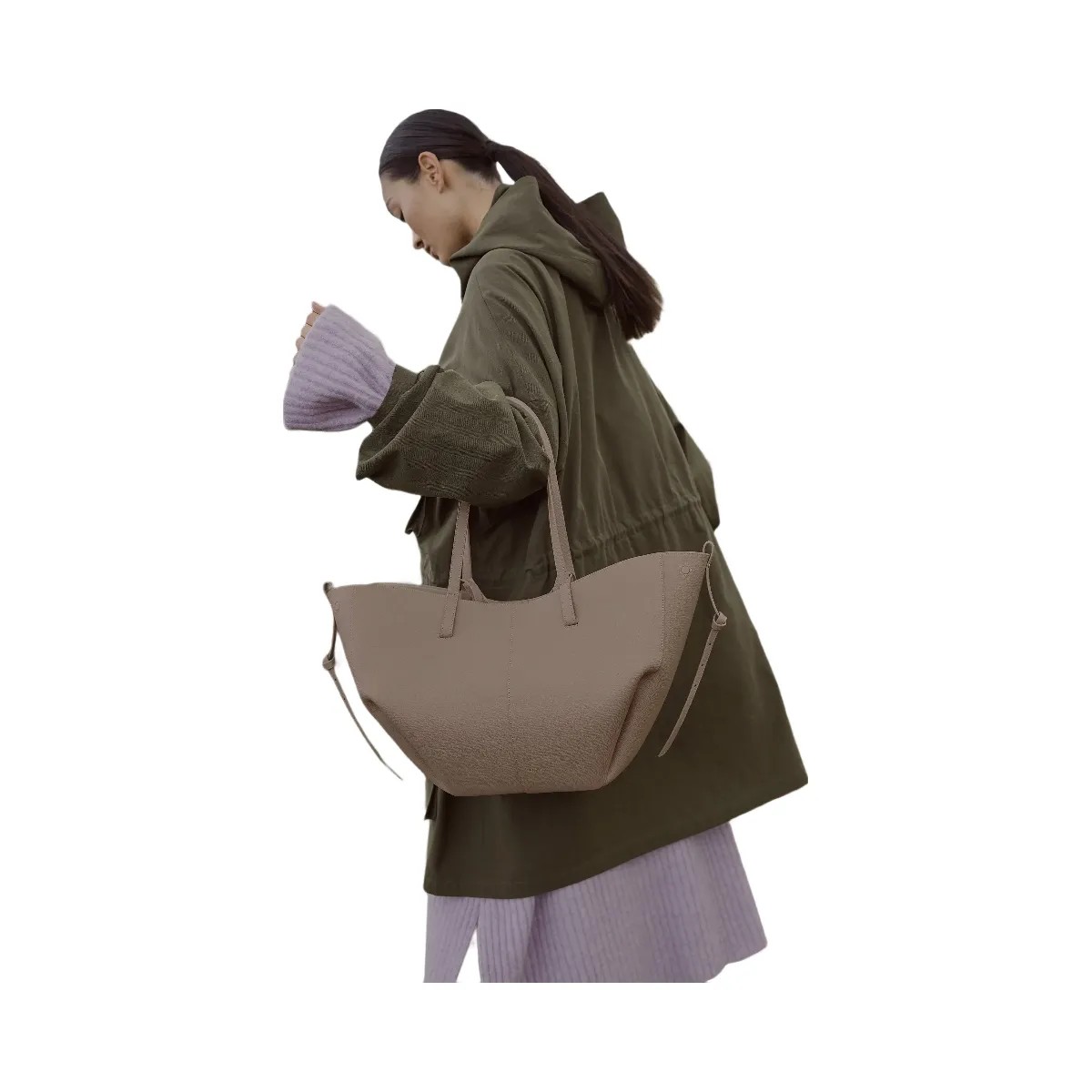 Polene Cyme Textured Taupe - HypeFly India View 3