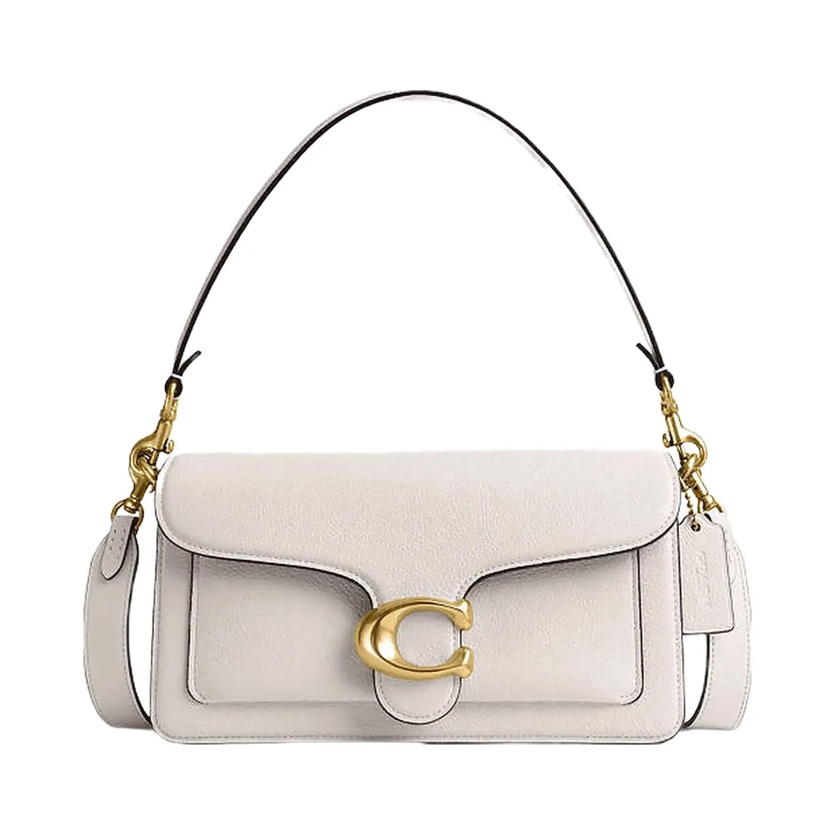 Coach Tabby Shoulder Bag 26 Polished Pebble Leather-Brass-Chalk - HypeFly India View 4