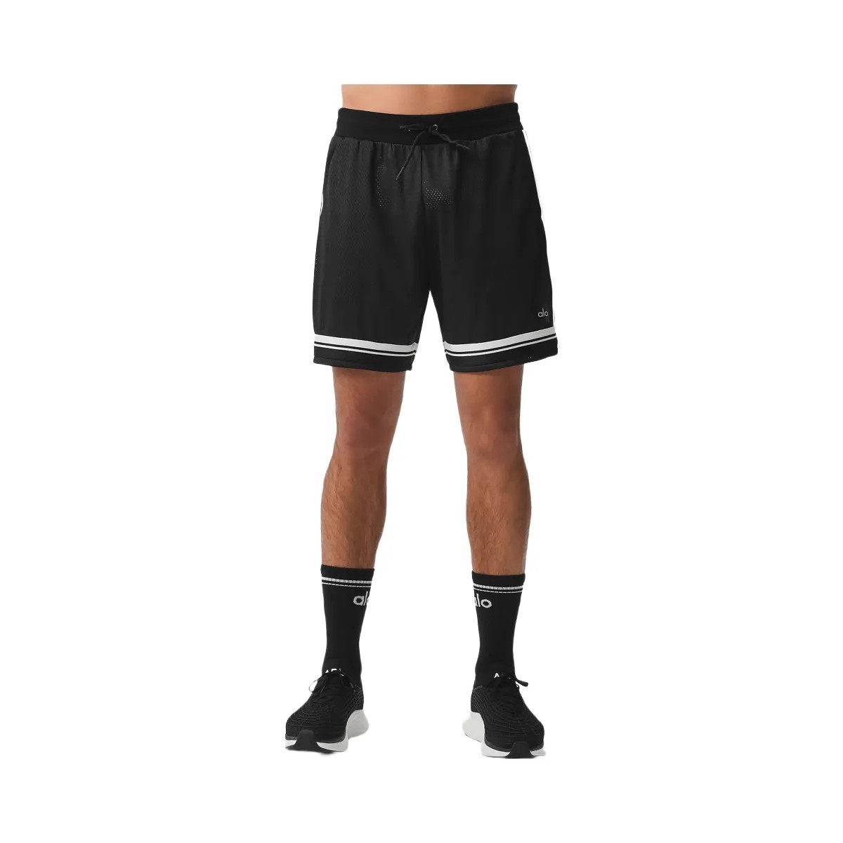 Alo Men's 7" Key Mesh Basketball Short - Black - HypeFly India View 1