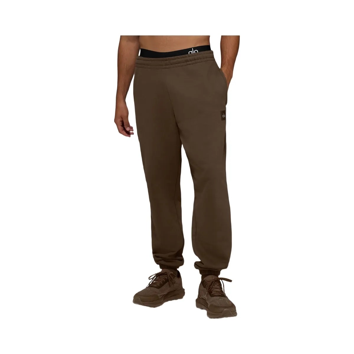 Alo Men's Cuffed Renown Heavy Weight Sweatpant - Espresso - HypeFly India View 4