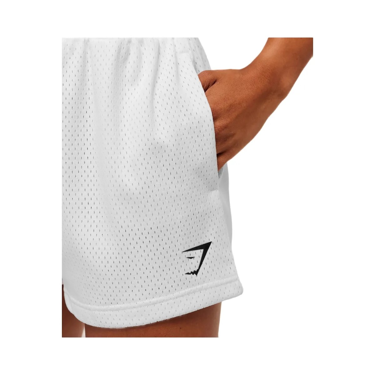 Gymshark Lifting Club Mesh Shorts - White - HypeFly India View 5