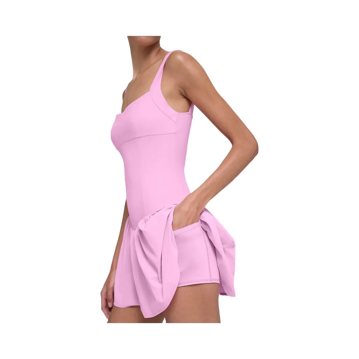 Alo Women's soft Break Point Tennis Dress - Candy Heart Pink - HypeFly India View 2