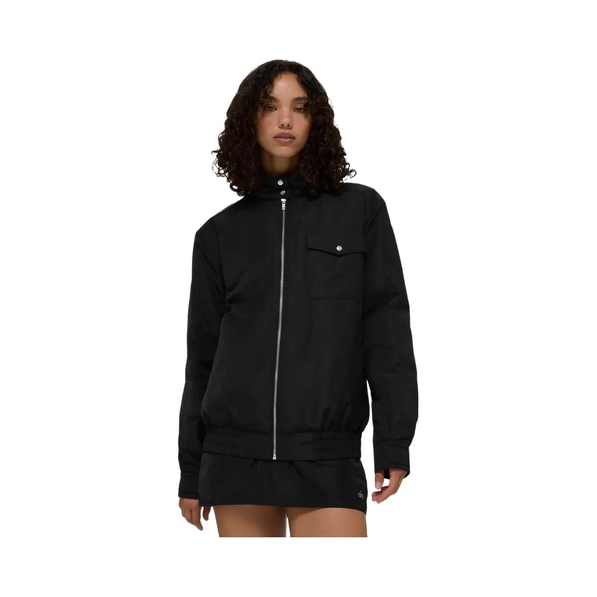 Alo Women's Work It Bomber - Black - HypeFly India View 1