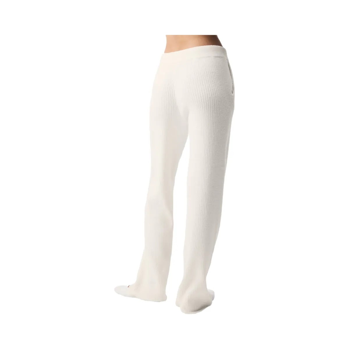 Alo Women's Snuggle Up Sweater High-Waist Wide Leg Pant - Ivory - HypeFly India View 4