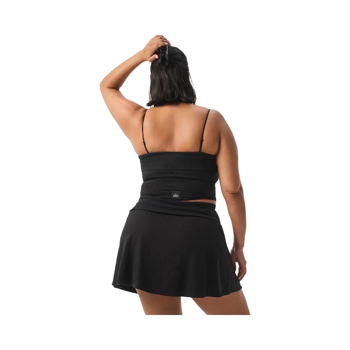Alo Women's Doubles Only Bra Tank - Black - HypeFly India View 6