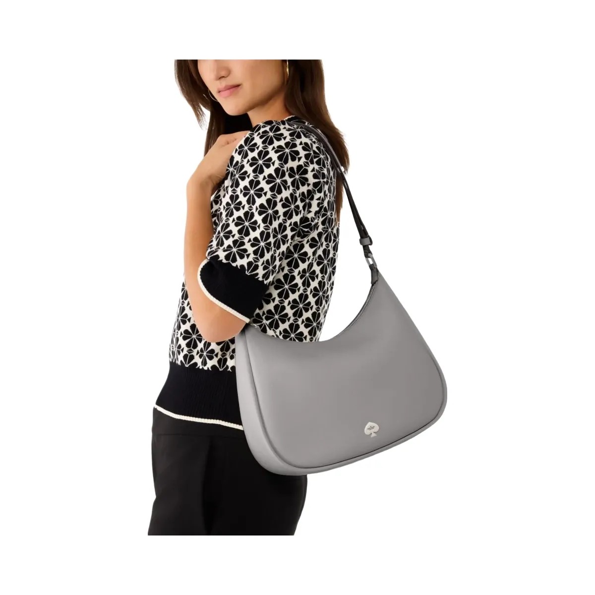 Kate Spade Kayla Large Shoulder Bag Mountain Grey - HypeFly India View 2