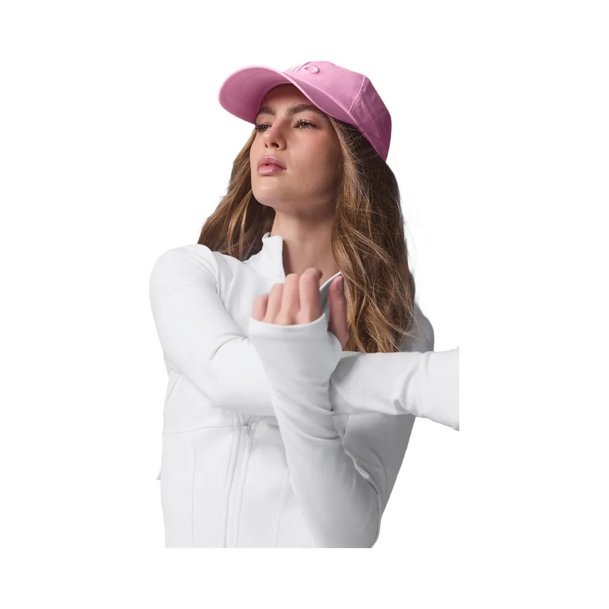 Alo Women's Airbrush Corset Full Zip Jacket - White - HypeFly India View 4