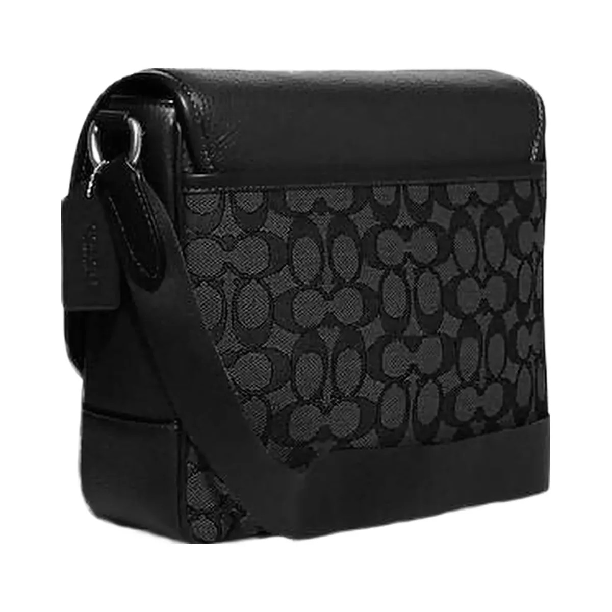 Coach Sprint Map Bag 25 In Signature Jacquard Signature Jacquard-Silver-Charcoal-Black - HypeFly India View 4