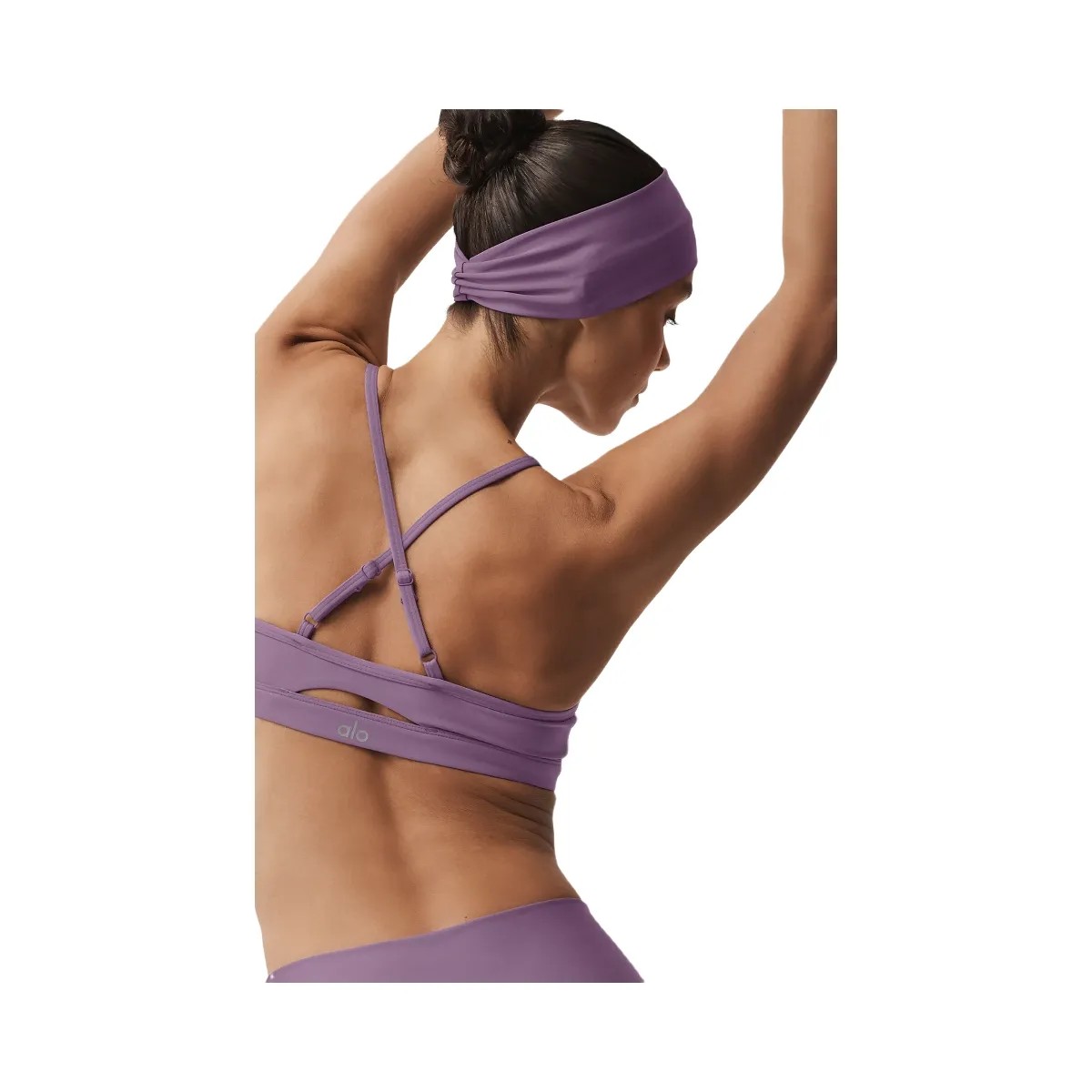 Alo Women's Airlift Intrigue Bra - Plum Kiss - HypeFly India View 2