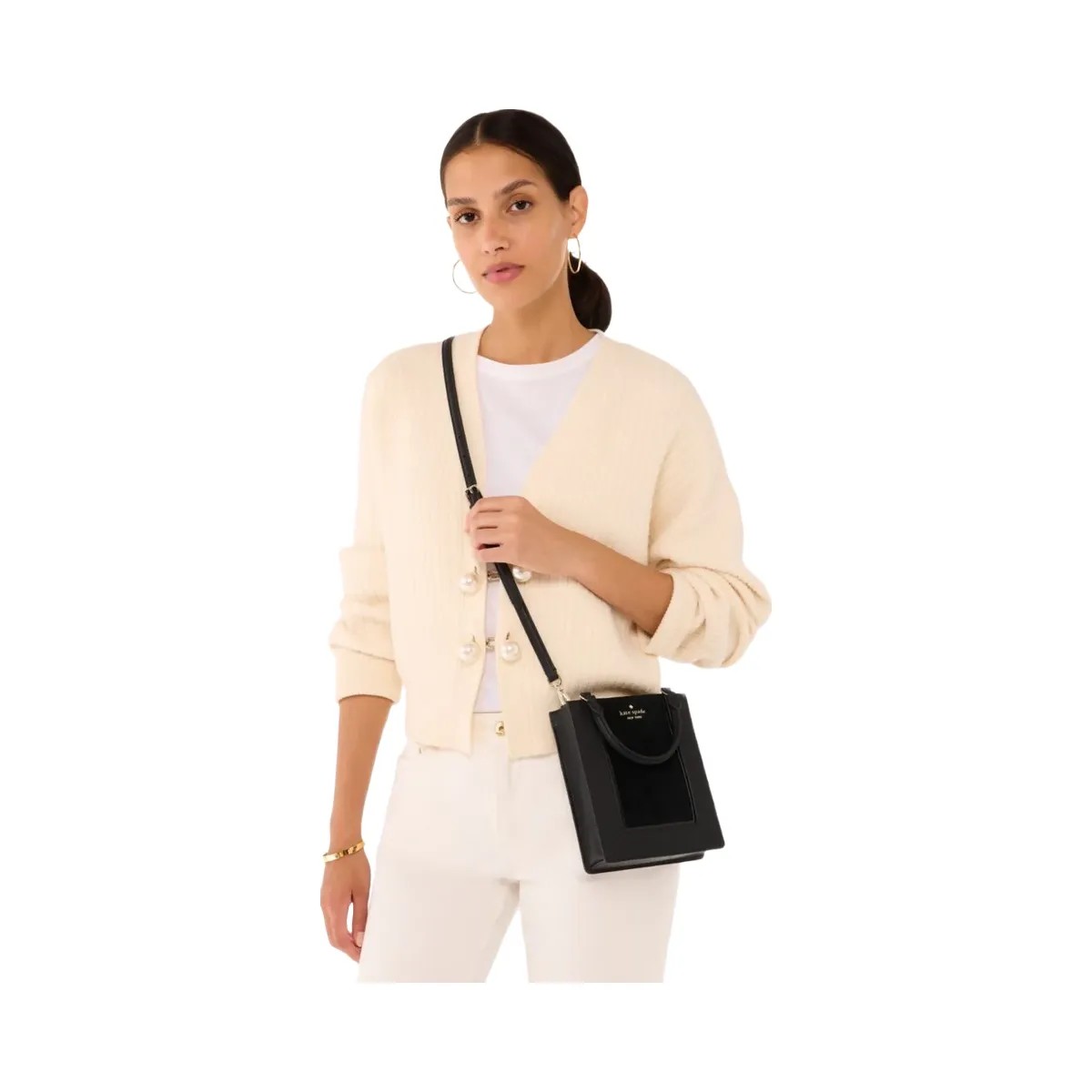Kate Spade Lena Suede Mini Tote Black Multi - HypeFly India View 2
