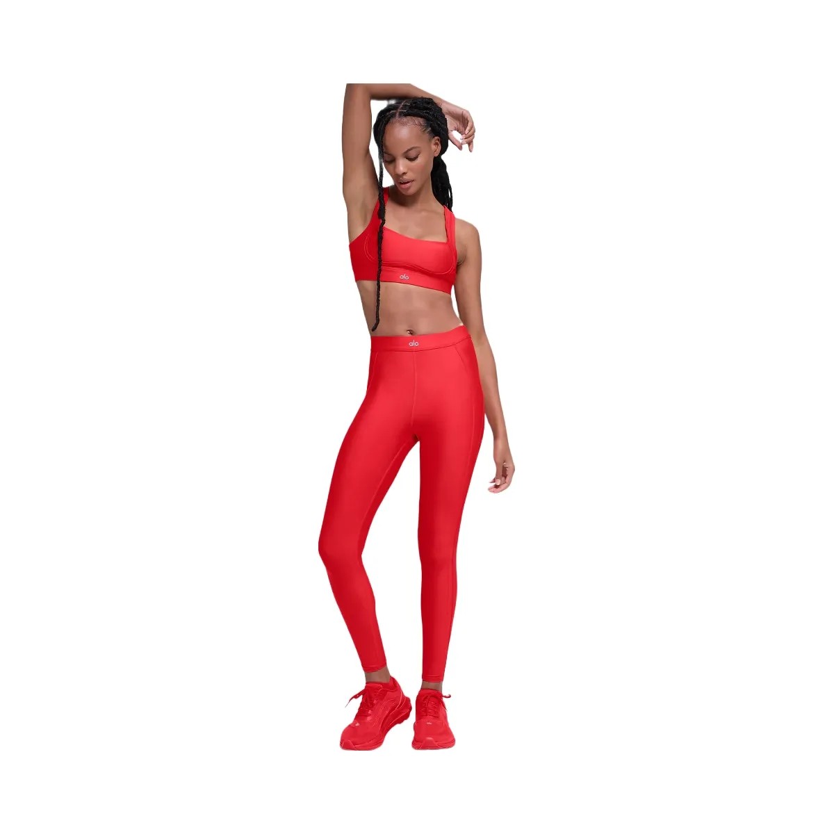 Alo Women's Airlift High-Waist Ignite 7/8 Legging - Bright Red - HypeFly India View 4