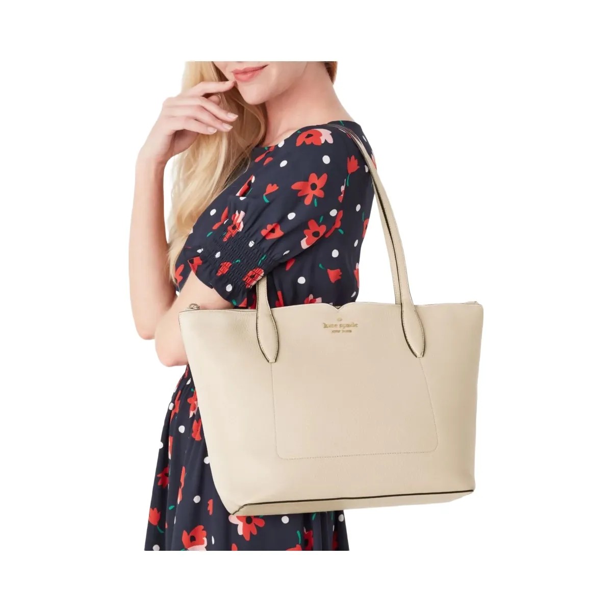 Kate Spade Harlow Medium Tote Light Sand - HypeFly India View 2
