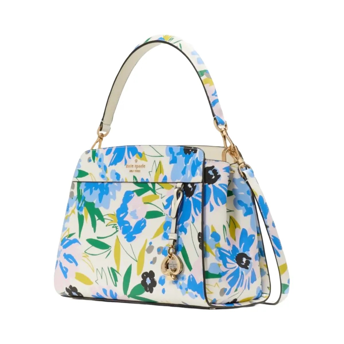 Kate Spade Madison Floral Medium Top Handle Satchel Cream Multi - HypeFly India View 3