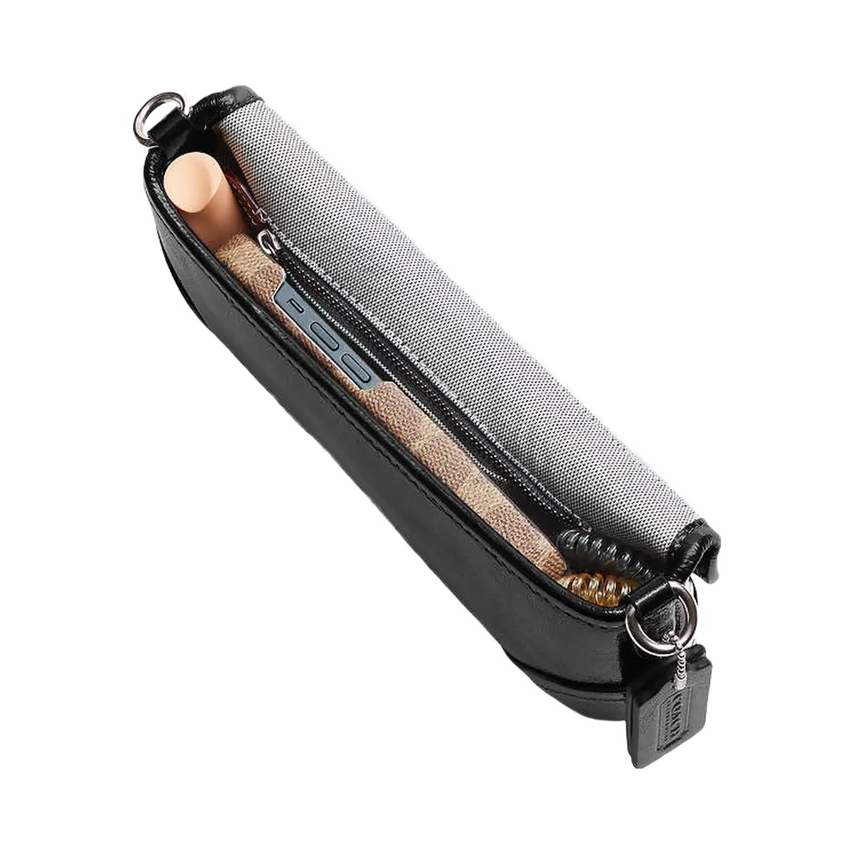 Coach Soho Bag 25 Patent Leather-Silver-Black - HypeFly India View 3