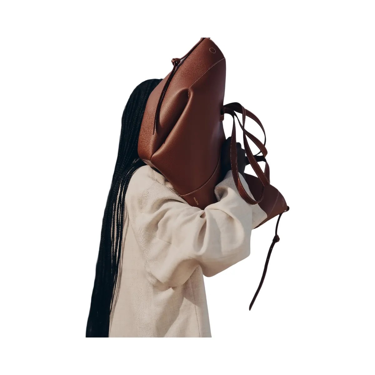 Polene Cyme Textured Cognac - HypeFly India View 7