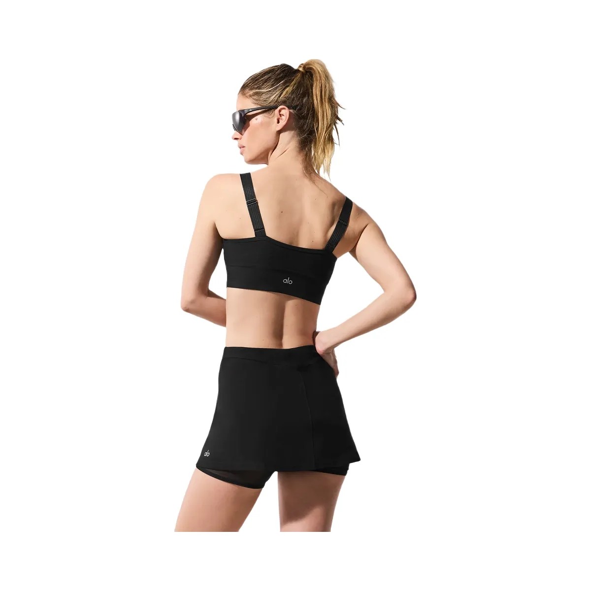 Alo Women's Alosoft Serve It Up Bra - Black - HypeFly India View 5
