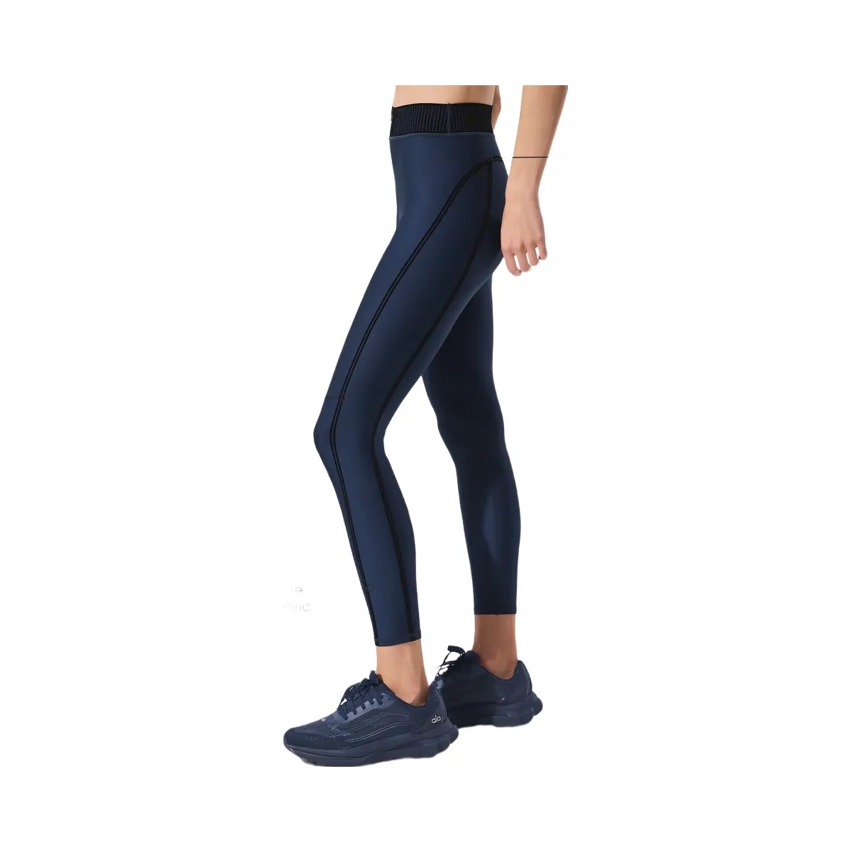 Alo Women's Airlift High-Waist 7/8 Line Up Legging - Navy - HypeFly India View 2