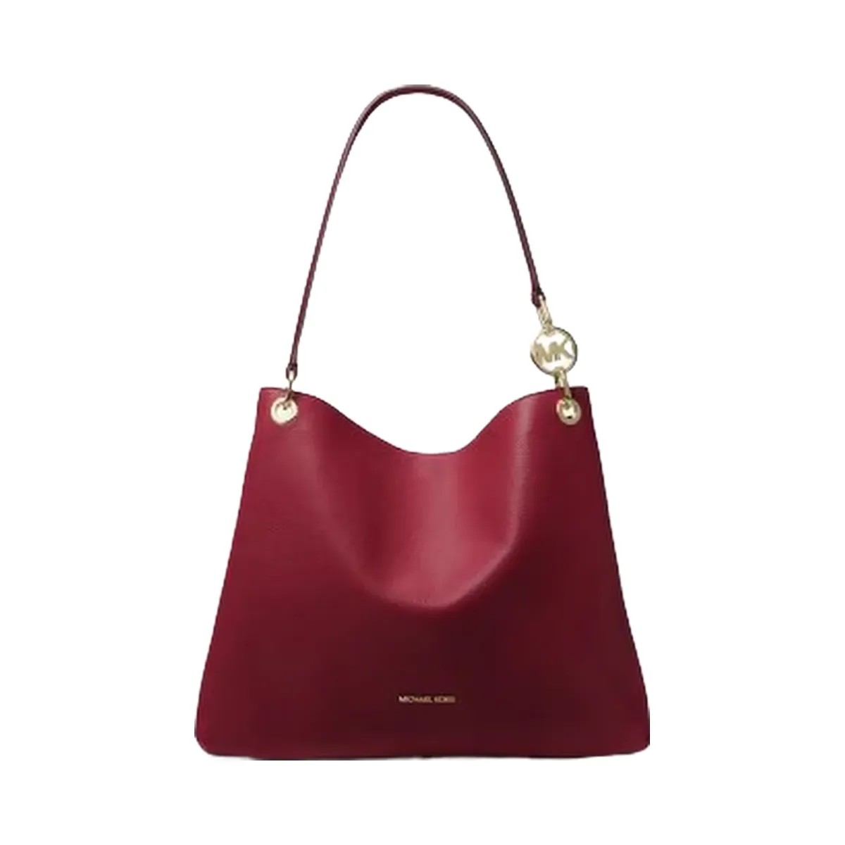 Michael Kors Christina Large Pebbled Leather Shoulder Bag Cherry - HypeFly India View 1